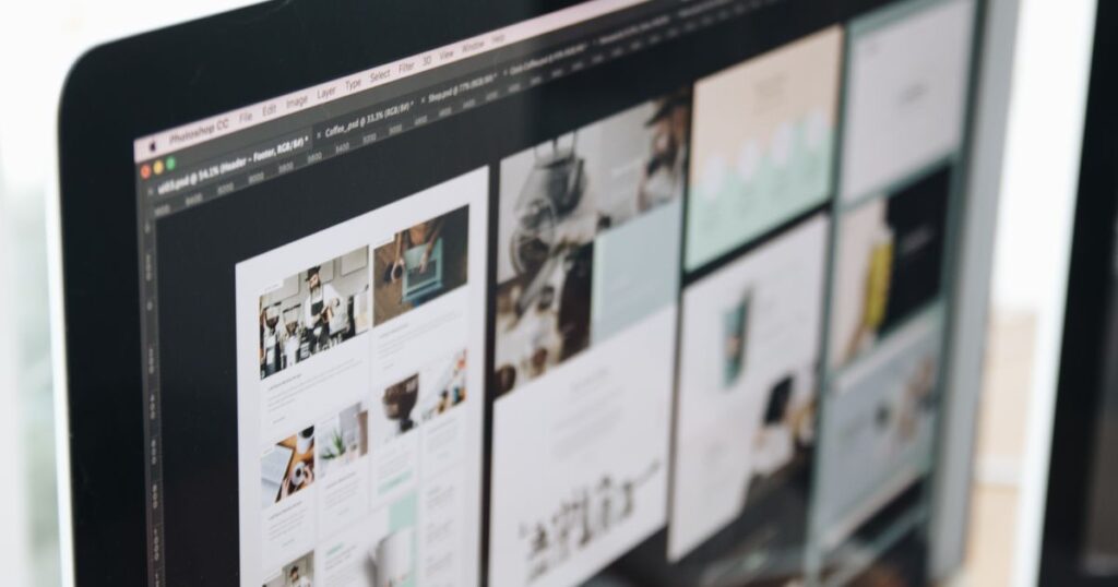 Postazione di lavoro con progettazione di un sito web — rifacimento sito aziendale